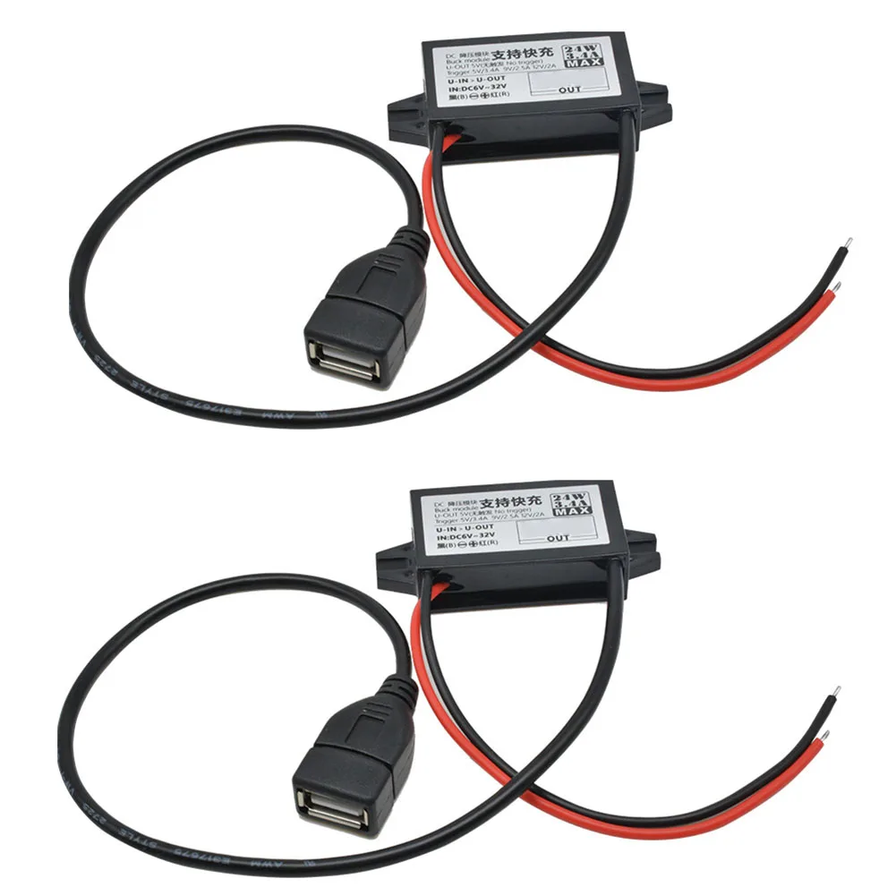 

Twin Pack High Efficiency Voltage Adapters Quickly Convert Car Power from Six to Thirty Two Volts into Five Volts