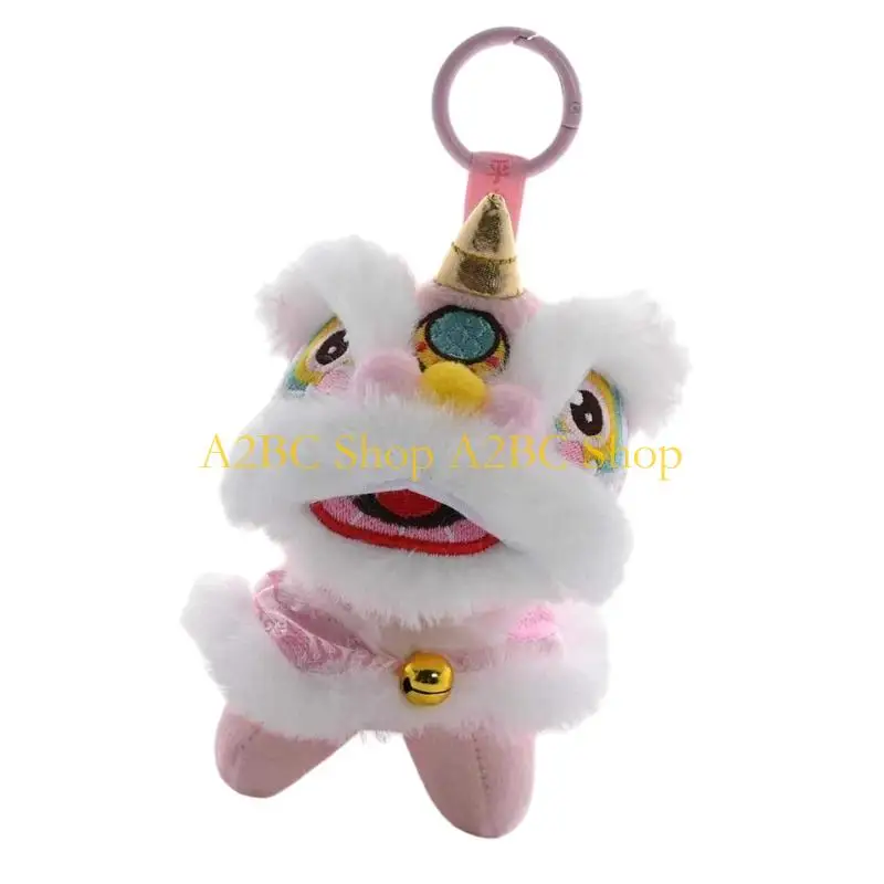 A2BC New Year Lions Doll with Bells Hanging Design Traditional Lions Pendant for Kid