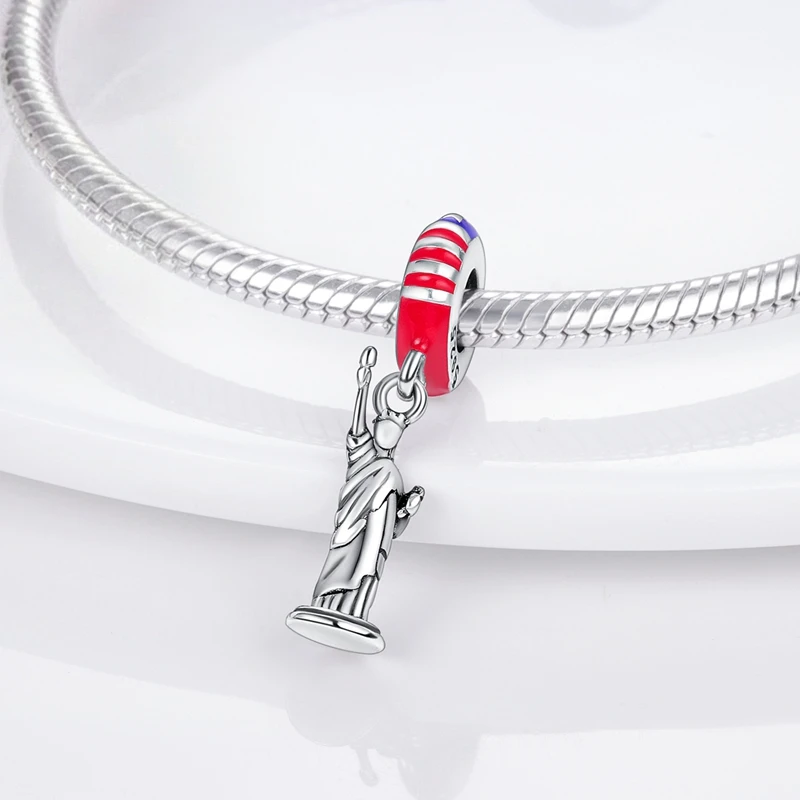 Architektur-Serie 925 Sterling Silber Charms Perlen Flugzeug Reisepass Anhänger Passend für Original Armband Frauen Mädchen DIY Party Geschenke – Detail 32