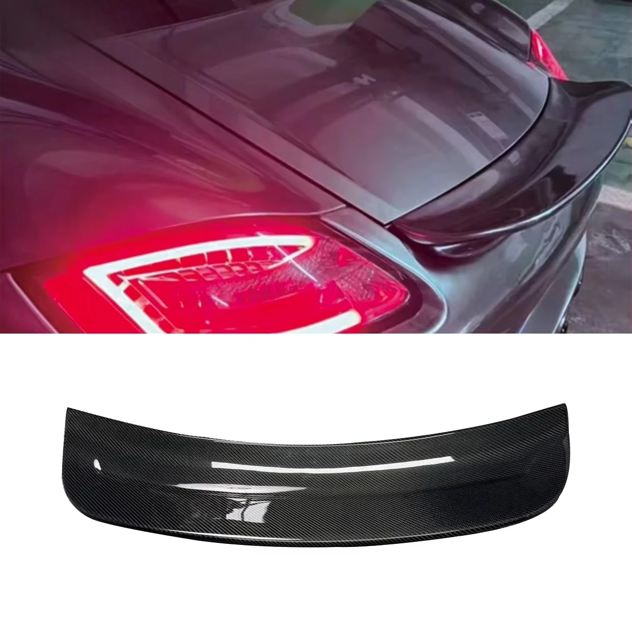 

FCSOCC for Cayman Boxster 987 Tail Wing Trunk Spoiler Carbon Fiber Rear Spoiler for Retrofit/Upgrade New