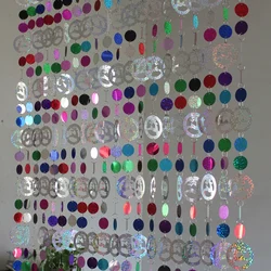 5 strips Mixed Laser Color Sequins Pendant DIY Children's Room Cartoon Door Curtain Christmas Decoration Gifts