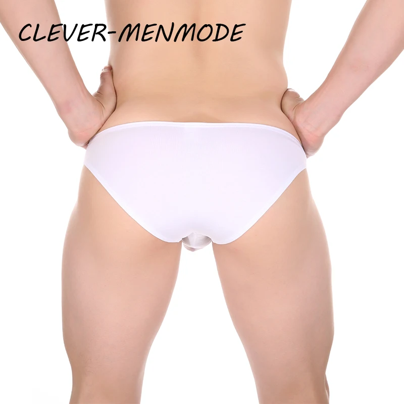 CLEVER-MENMODE Men's Sexy Cotton Low Rise Briefs U Convex Bag Bag Ultra Thin Panties Mini Micro Tights Lingerie Japanese Panties