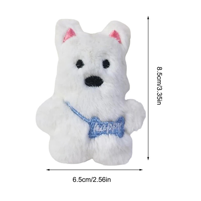 Kawaii Plush Puppy Keychain Doll Toys Cartoon Bag Pendant Charms Car Keyring For Women Girls Backpack Decoration Birthday Gifts