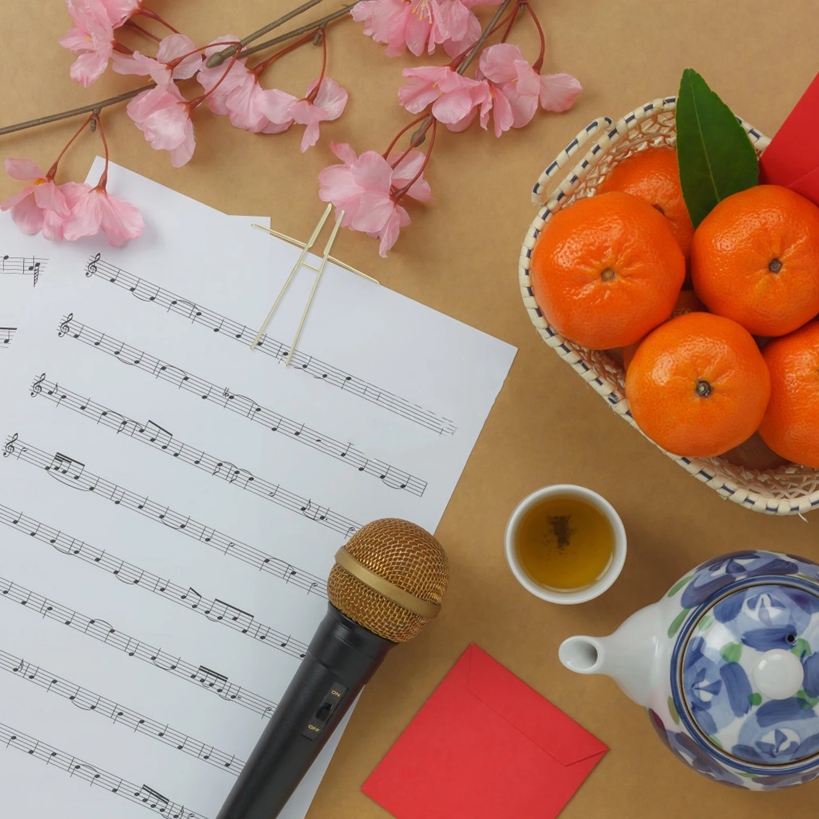 

2 pcs Metal Music Score Clip Portable For Piano Performance Durable Page Fixing Folder Book Press Clip Music Accessories