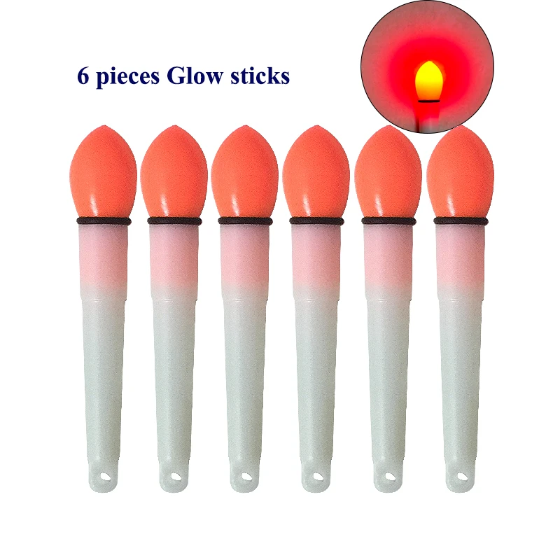 6PCS Electric Fishing Light Sticks Luminous Glow Stick Sea Ocean Light Stick Electric Rod Light Stick Fishing Tackle Accessories