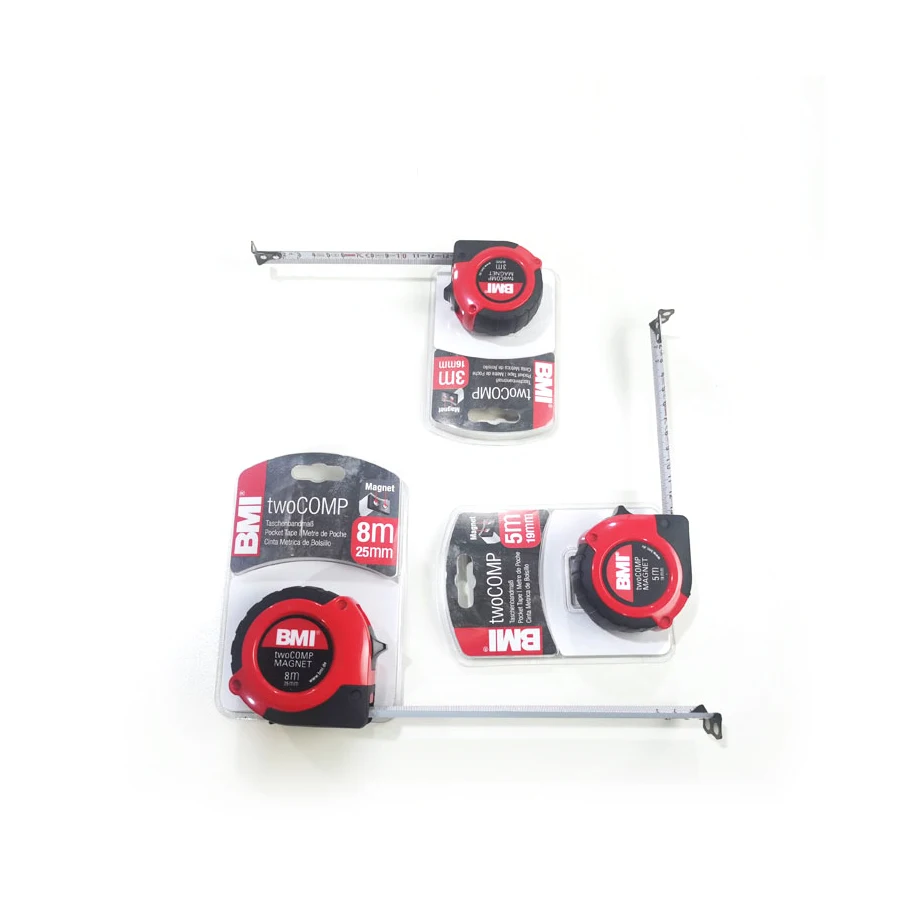 BMI Magnetic Tape Measure EC Class Ⅱ Resistant to Falling Woodworking Tool 2m/3m/5m/8m 472 Series