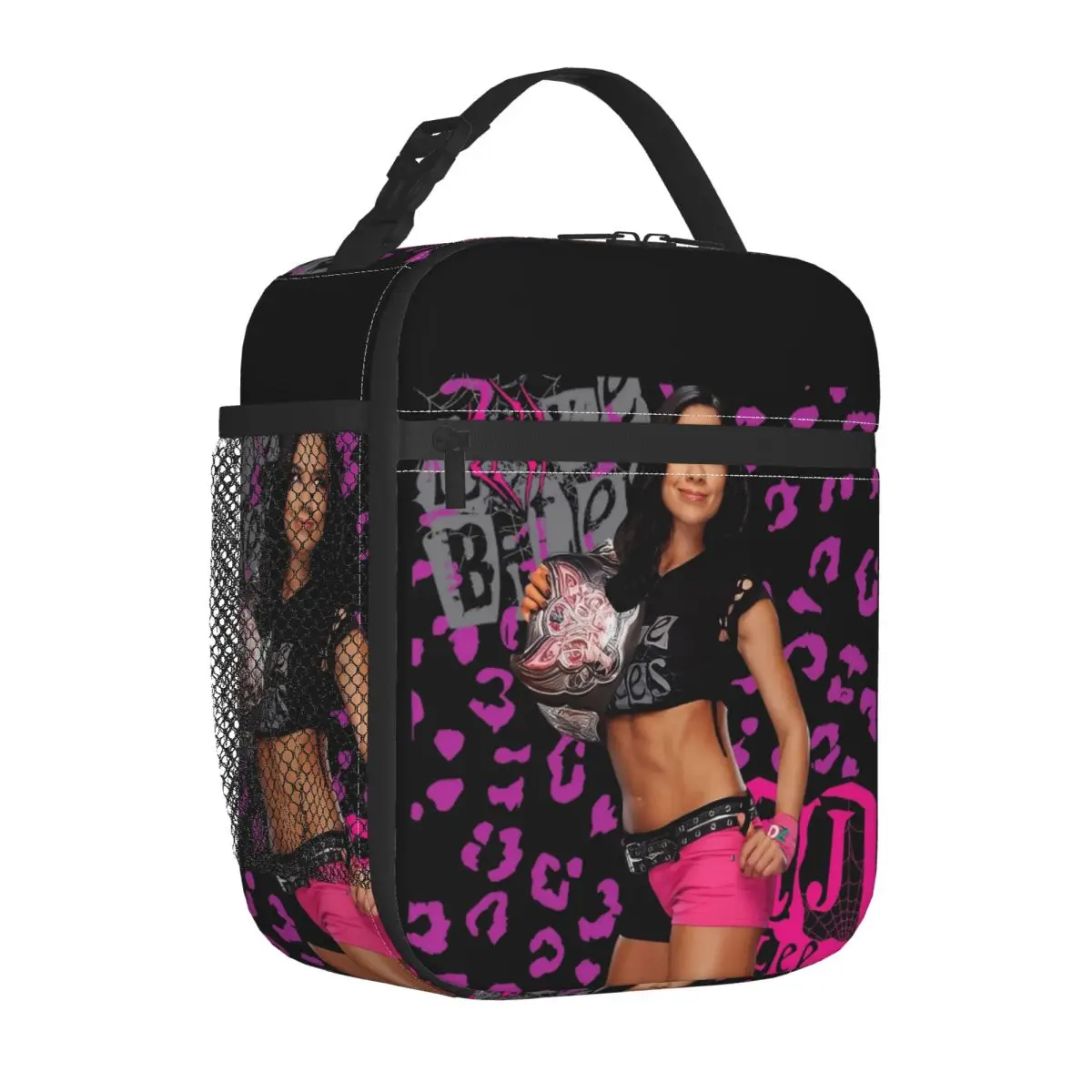 AJ Lee Girl Wrestling Insulated Lunch Bags Food Container Bags Portable Cooler Thermal Lunch Boxes For Picnic
