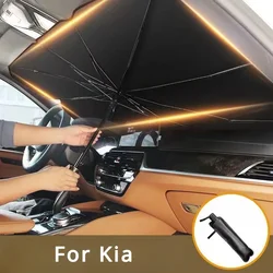 For KIA RIO 3 K2 K3 K4 K5 Sportege Picanto Optima Ceed Car Sunshade Windshield Umbrella Front Sun Shade Parasol Sun Protection