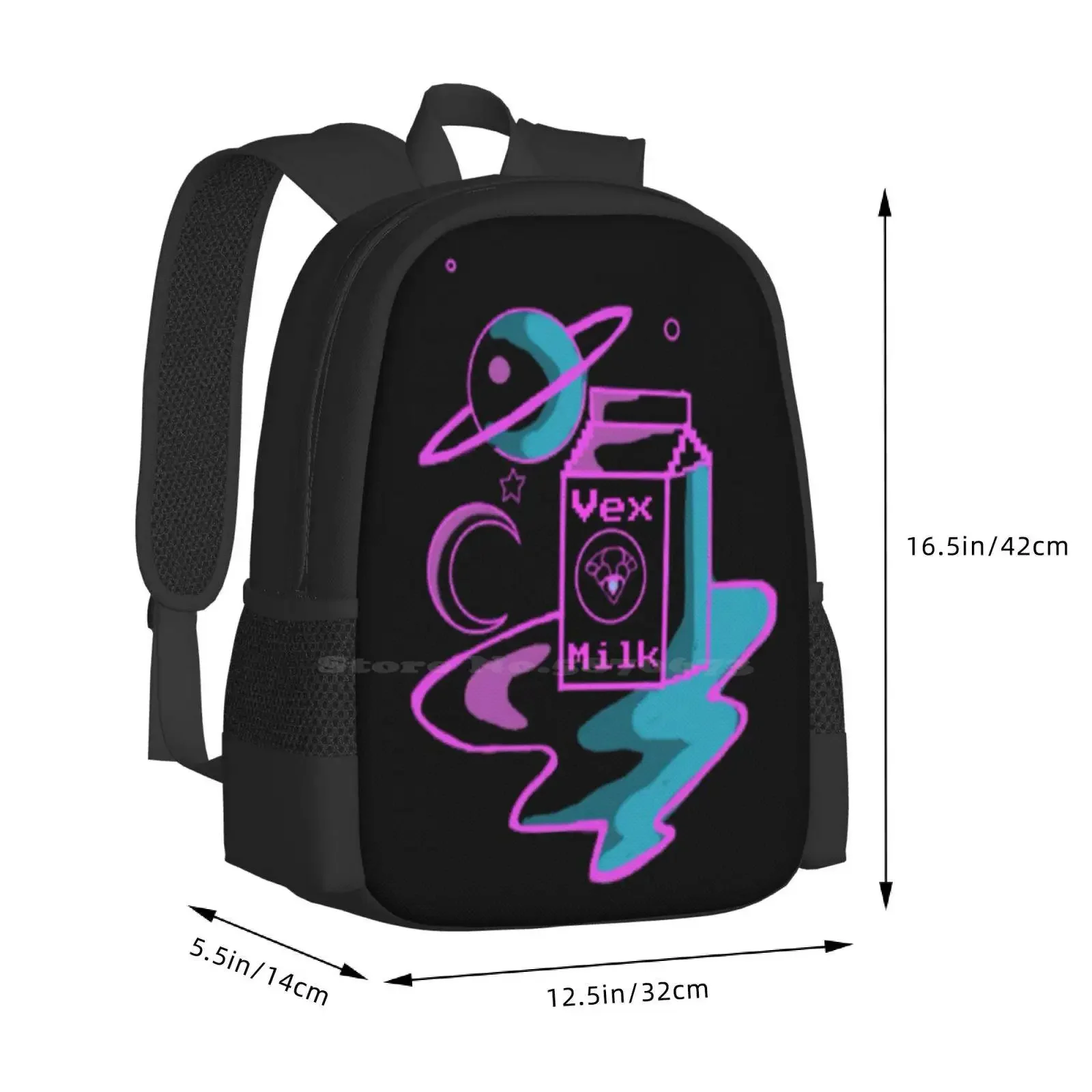 حقيبة ظهر للطلاب الجامعيين من Black Vex Milk في سن المراهقة بتصميم نمط حقائب Destiny 2 Destiny The Game Hunter Gaming Bungie Titan Warlock #3