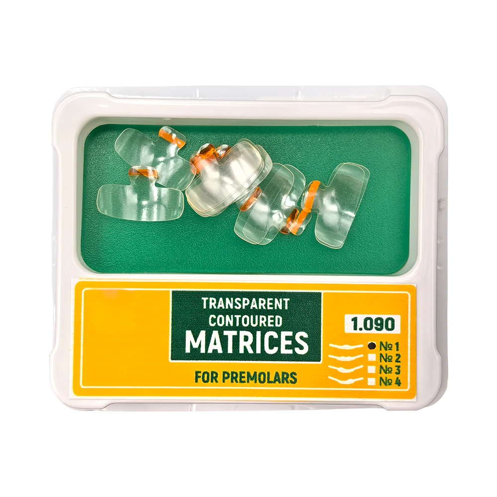 2box Dental Transparent Matrice Lug Matrices 1.360 1.090 Matrix Polyester Russian Matrices TOR VM