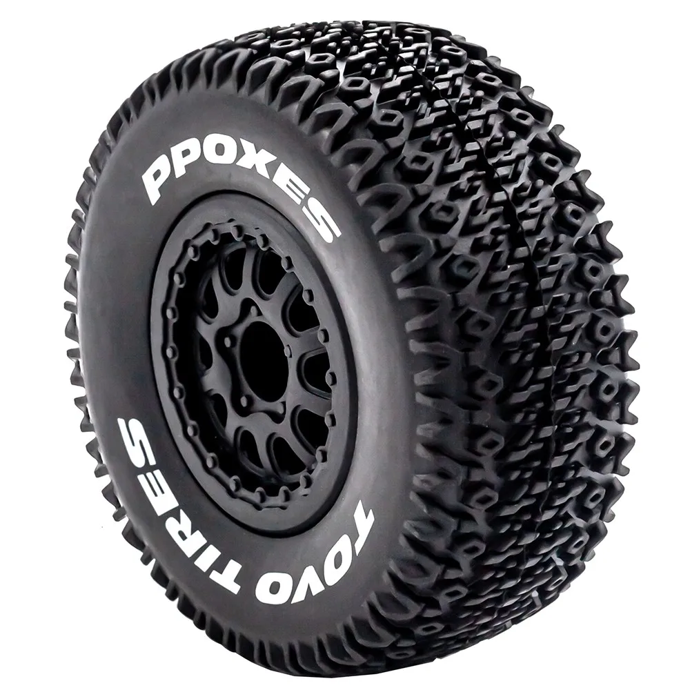 4 Stück 112 mm 1/10 Short Course Truck Reifen Reifen Rad mit 12 mm Sechskant für Slash Arrma Senton HuanQi 727 Vkar 10sc Hpi Rc Auto – Detail 5
