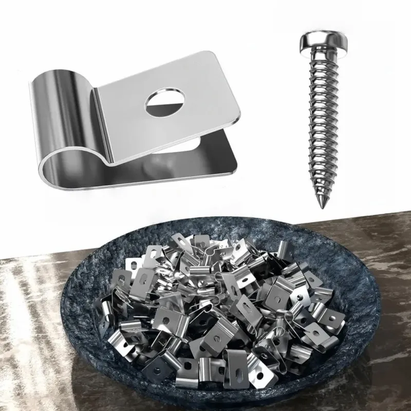 

120 Clips + 120 Nails, Rustproof Outdoor Fence Clips, Secure Wire Mesh to Wood