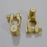 Abrazadera de conector de Terminal de batería de coche, latón, 1 par, SAE a JIS, conector de Terminal de batería de coche, poste superior positivo y negativo