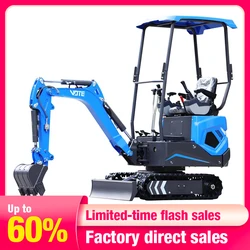 Vendita diretta in fabbrica Mini escavatore piccolo da 1 tonnellata Mini escavatore di alta qualitĆ per cingolato da giardino Piccolo bagger usato in casa personalizzato