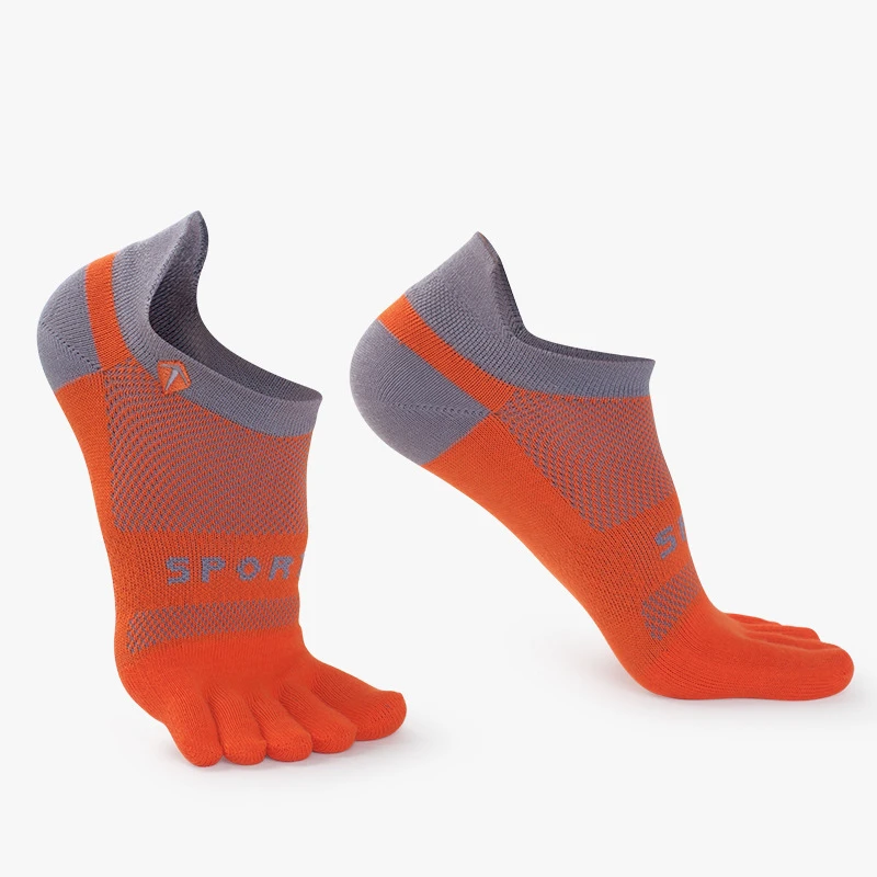 1 par masculino coolmax toe barco meias respirável algodão doces cores de secagem rápida suor-wicking cinco dedos ciclismo meias esportivas
