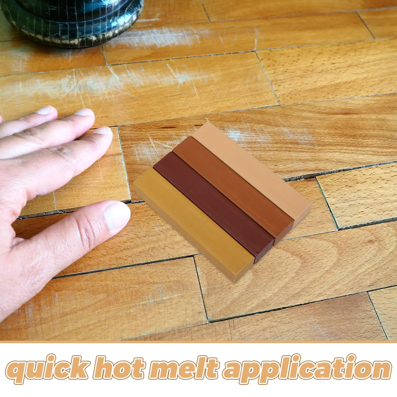 8Pcs Wood Repair Wax Crayons Hard Furniture Wax Sticks Heat Melt Floor Repair Filler Cabinet Crayon view 5