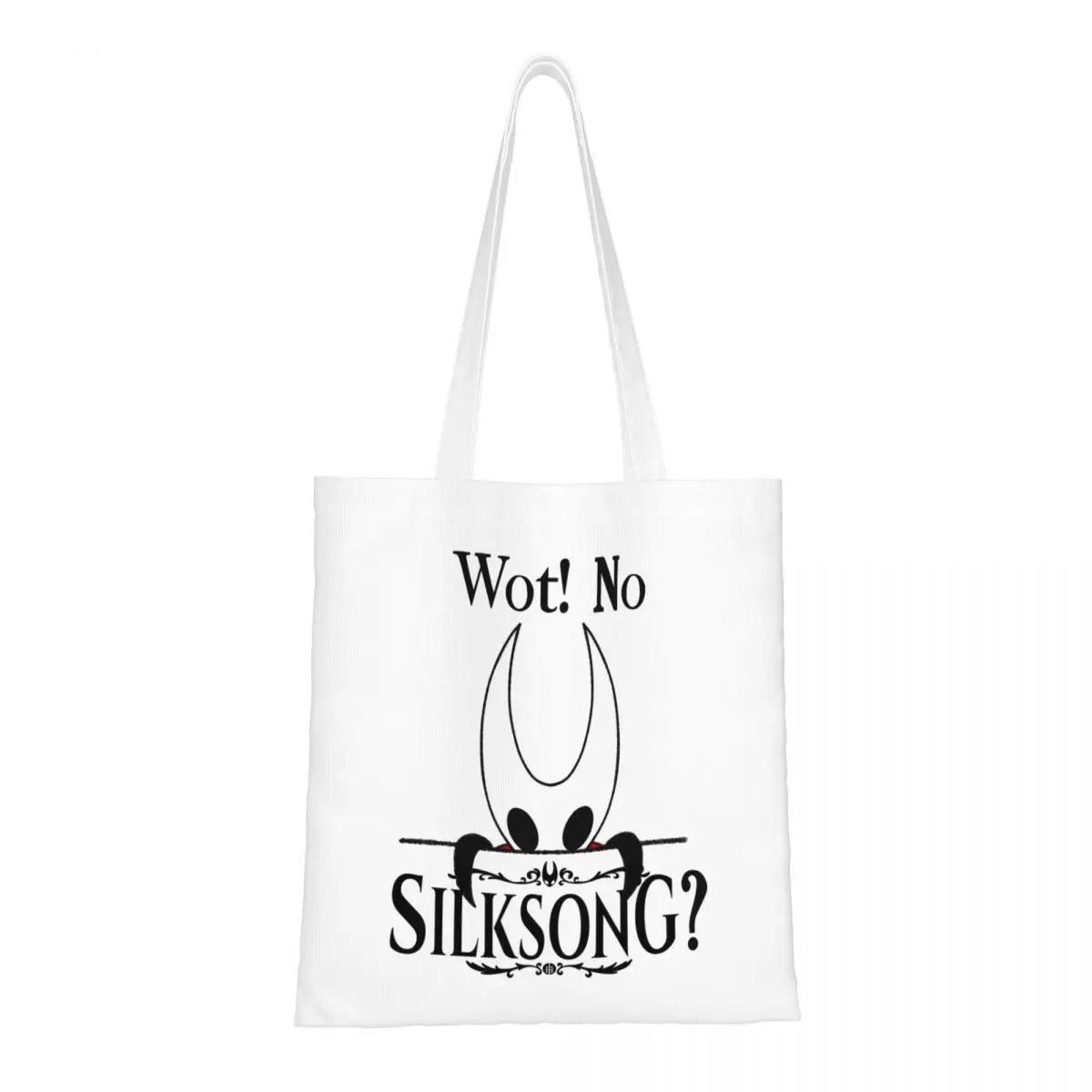 

Вата! Холщовая большая сумка No Silksong, модная сумка для покупок большой вместимости для женщин, студенческие сумки Hollow Knight Silksong