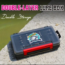 TSURINOYA Fishing Rig Tool Waterproof Storage Double Layer Lure Box Adjustable Fishing Tackle Utility Boxes RX17 Storage Case