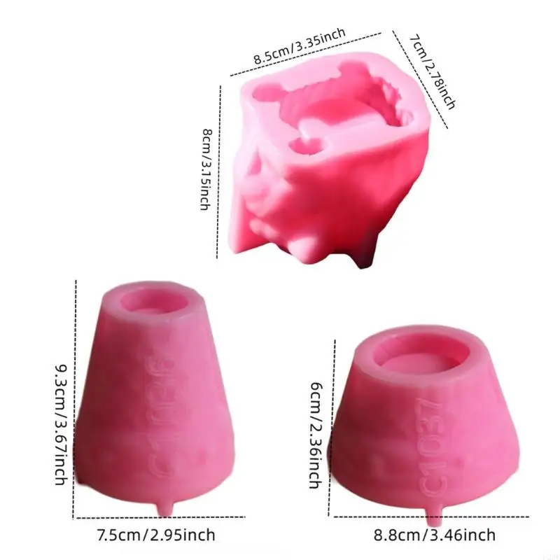 حامل شمعة صنع قالب سيليكون لصنع العناصر الزخرفية على شكل بقرة