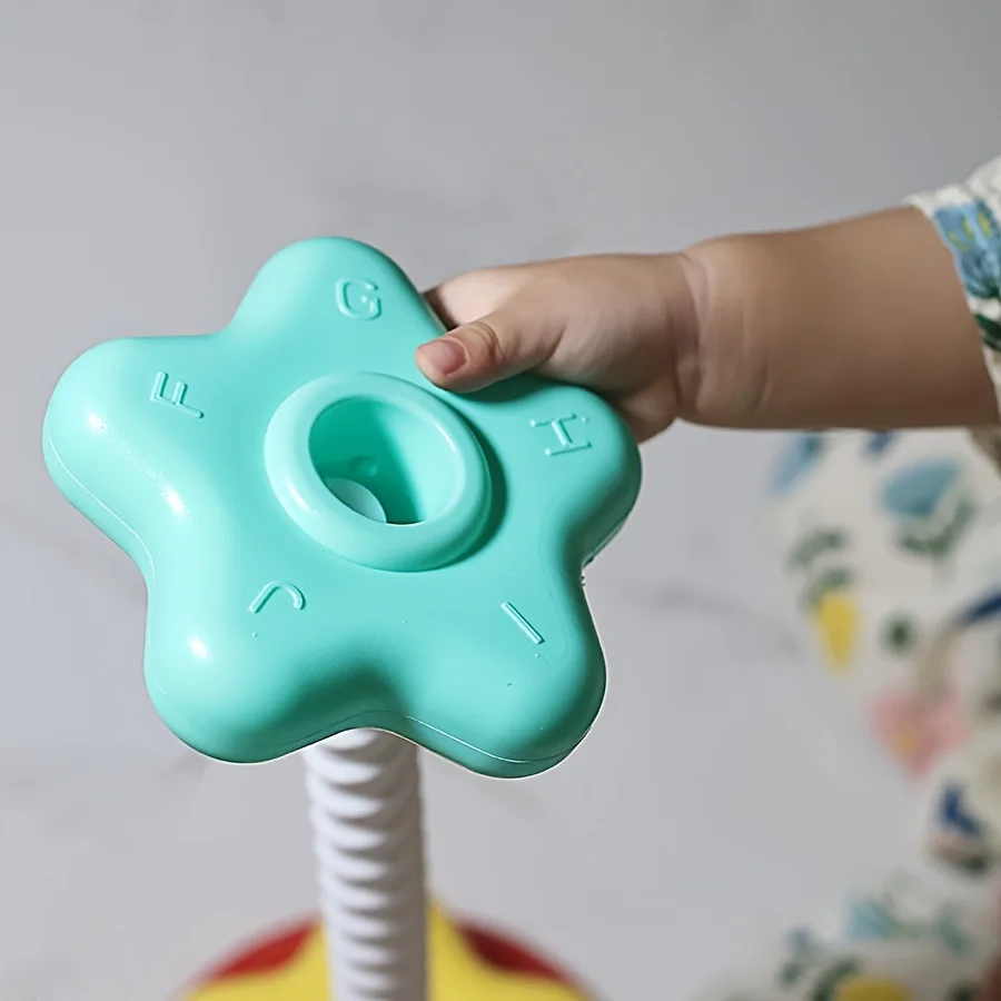 Montessori หมุน Rainbow Tower เด็กซ้อนปริศนาของเล่นความปลอดภัยและป้องกันสิ่งแวดล้อมสีของเล่นเด็ก