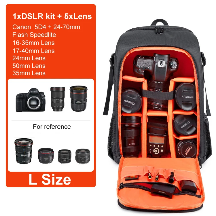 Großer Wasserdichter Fotografie-Kamerarucksack mit Regenschutz für Canon, Nikon, Sony, Pentax - Geeignet für Video-Stativ und DSLR – Detail 7