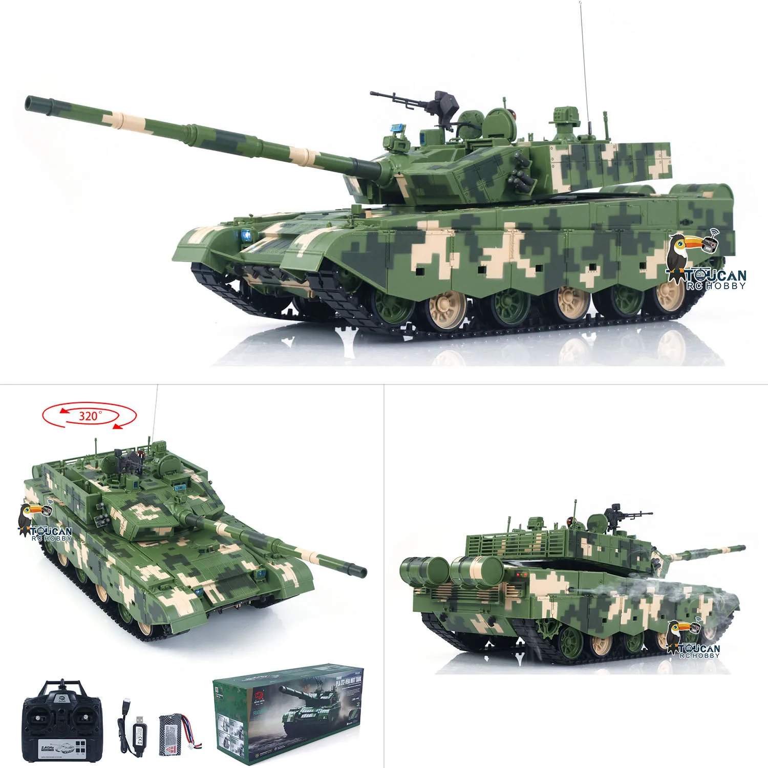 Plastic Heng Long 1/16 Remote Control Main Battle Tank 3899A RC Military Model Infrared Combat Smoking Lights Sounds Battery