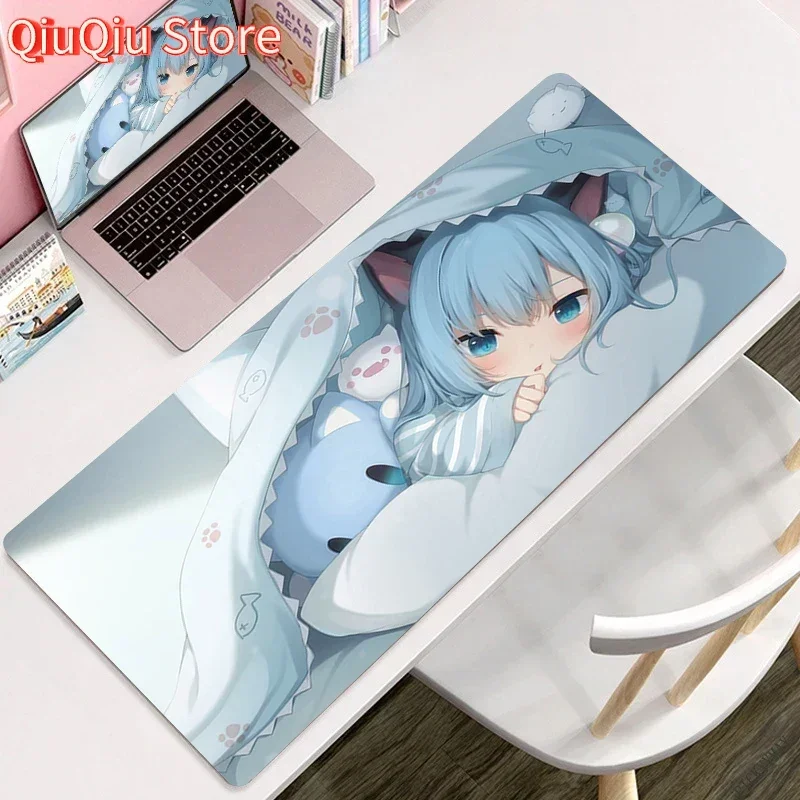 

Nekoha Shizuku Mousepad Anime Girl Keyboard Pad Laptop Accessories Large Mouse Pad Non-slip Gaming Table Mat Cartoon Office Pads