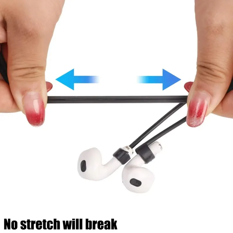 Universal Soft Silicone Earphone Rope Lanyard Anti-Lost Straps Sports Headphone Neck Strap Wireless Headphones Cord String Ropes