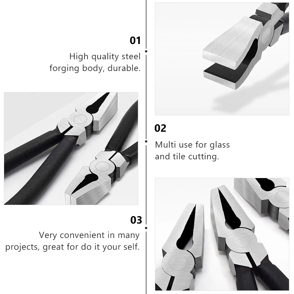 

Convenient Glass Pliers Multi-Function Durable Practical Household DIY Projects Easy Use Antiskid Comfortable Grip Tile Cutting
