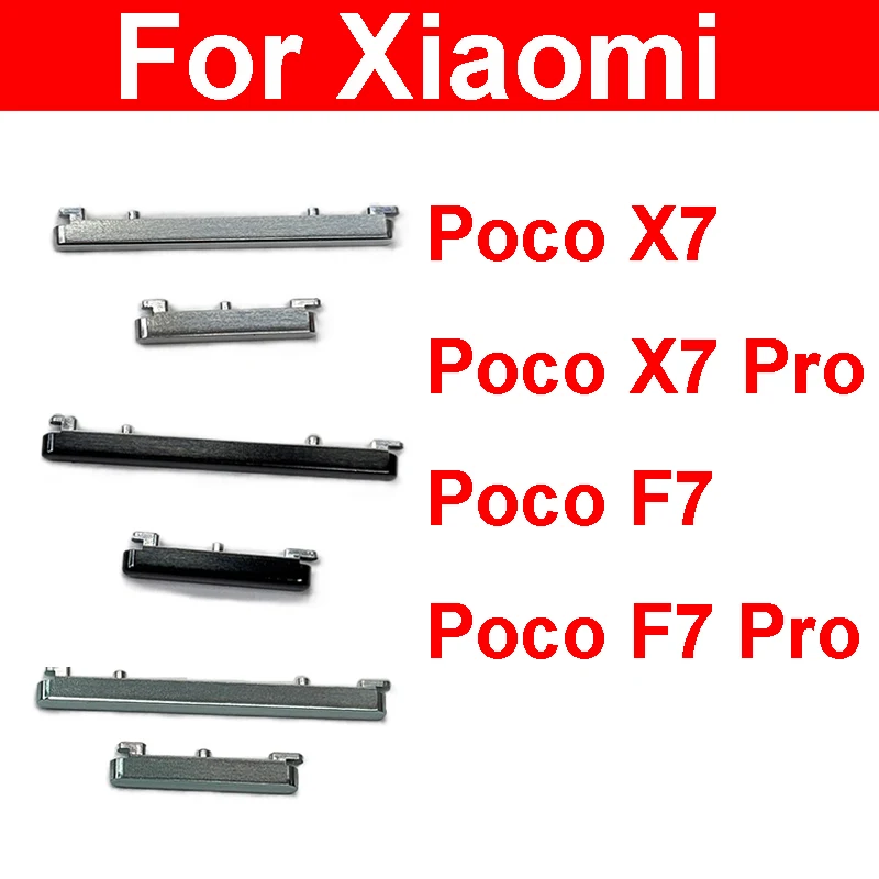 

For Xiaomi Poco x7 Poco x7 f7 Pro On Off Power Volume Side Button Volume Power On Off Key Side Button Flex Cable Repair Parts