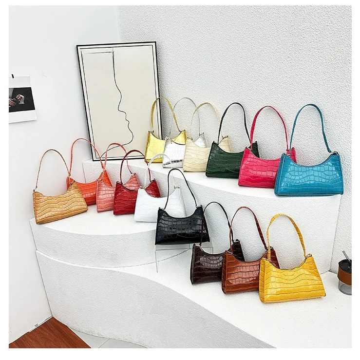 Fashion Exquisite Shopping Bag Retro Casual Women Totes Shoulder Bags Female Leather Solid Color Chain Handbag