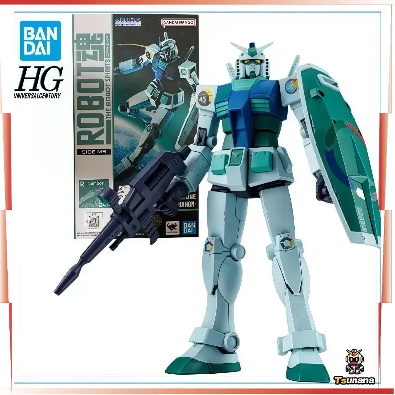 BANDAI en Stock genuino Kidou Senshi Gundam RX-78-2 Gundam HGUC 1/144 Revive, Kit de modelismo de Color tierra Kit de ensamblaje
