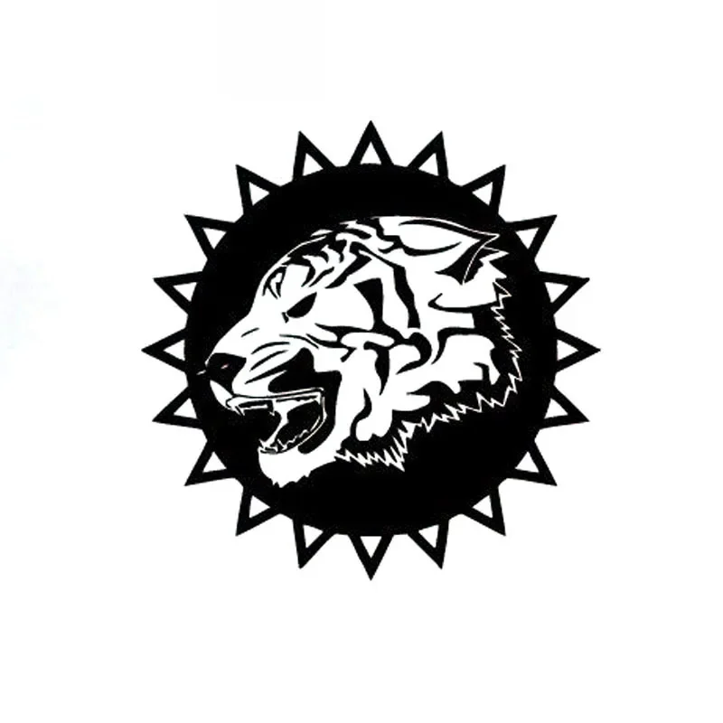 

Car Stickers Tiger Animal Predator Tribe PVC Car Decoration Accessories Decals Creative Waterproof Black/white,18cm*18cm