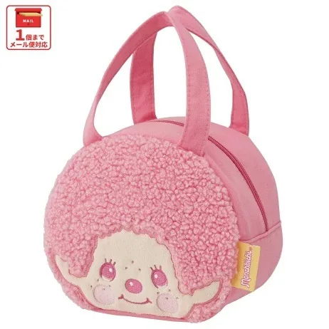 Neue Monchhichi Cartoon Plüsch-Handtasche, Tragbare Kosmetiktasche, Studenten-Arbeits-Lunchbox, Geschenk-Accessoires