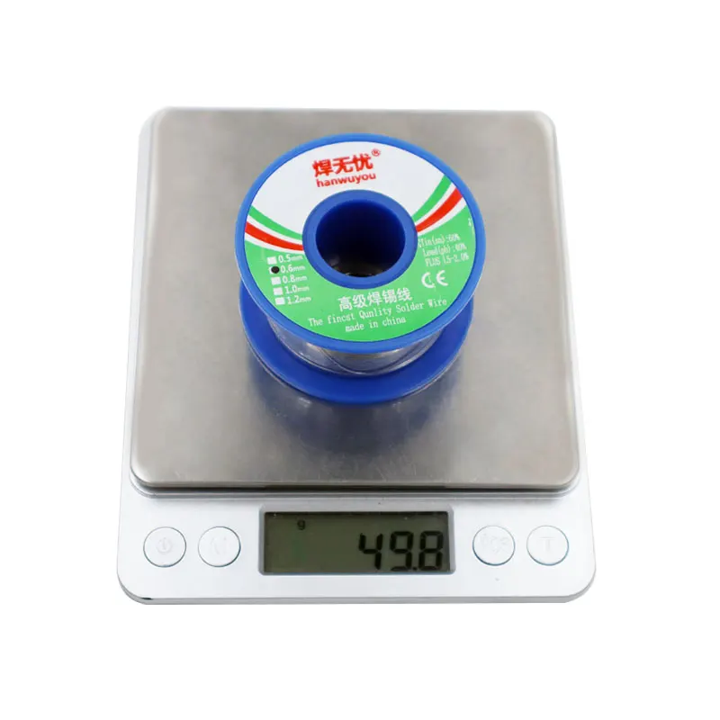 1 قطعة 60/40 لحام سلك الصنوبري الأساسية القصدير لحام سلك لحام لحام الجريان 1.5-2.0% سلك الحديد بكرة 50 جرام قطر 0.5 0.6 0.8 1 1.2 مللي متر #6