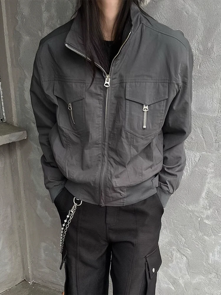 

Мужская рабочая куртка в американском ретро-стиле Cleanfit, весенняя, утепленная, с воротником-стойкой, в стиле пилот, для уличной моды, бейсбольная