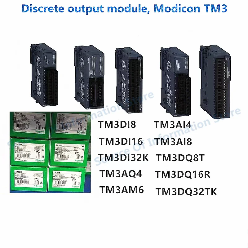 

Schneider TM3 Series PLC Module for Industrial Automation - TM3DI8 DI16 DI32K TM3AI4 AI8 DQ8T DQ16R AQ4 AM6