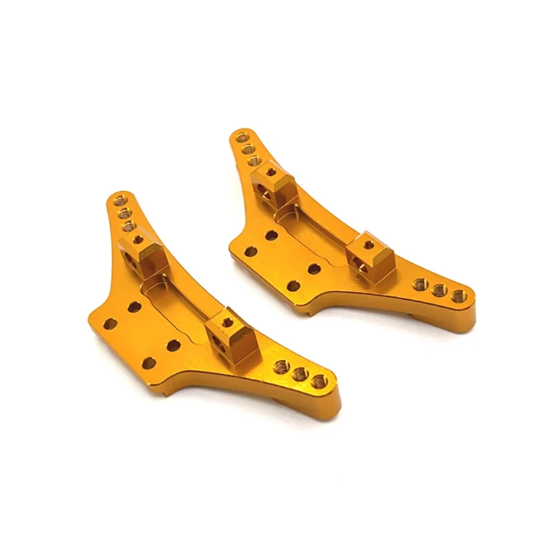 KKZ-Torre de choque delantera y trasera de metal para Wltoys 104009 104016 104018   12401 12402-A 12403 12409 Piezas de actualización, amarillo