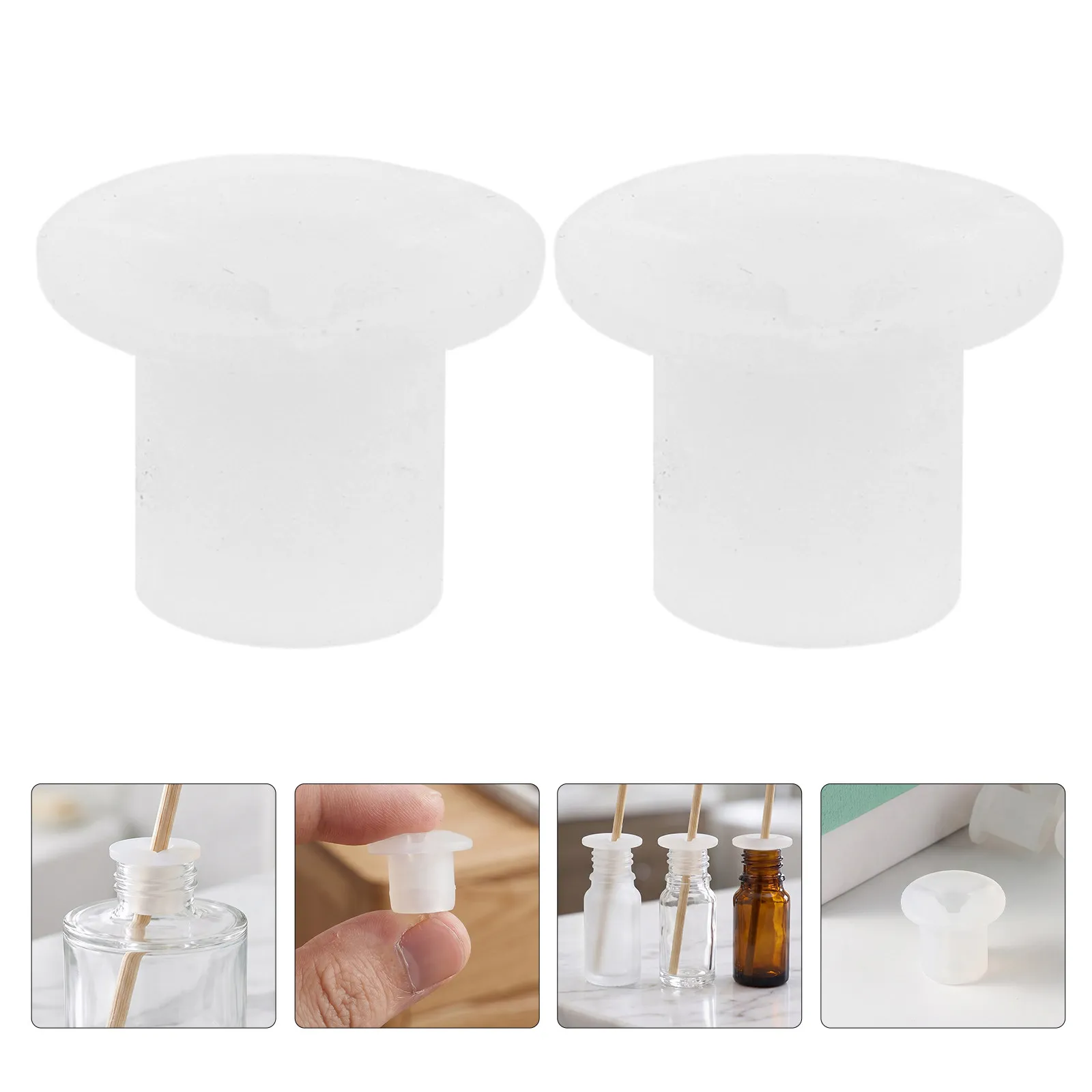 60個入り-香りの拡散ボトル用プラグ、プラスチック製インサート、リード開口部用、diyアロマ用交換用拡散ボトルシール