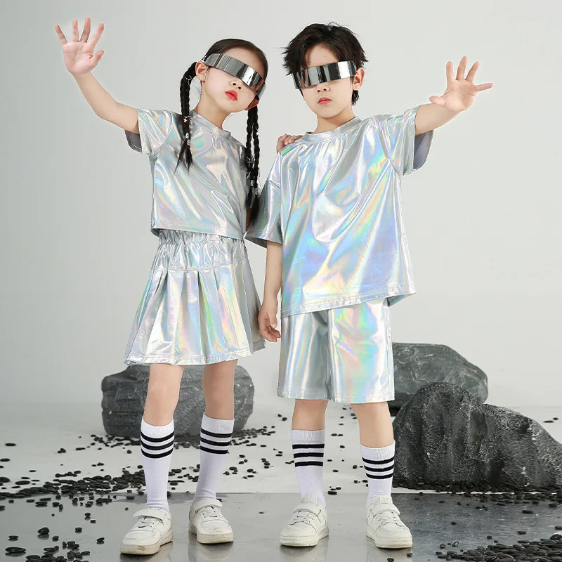 1 يونيو للأطفال عرض الرقص في الشوارع زي عصري البدلة الفتيات مجموعة طبلة أداء الهيب هوب ملابس رقص الجاز