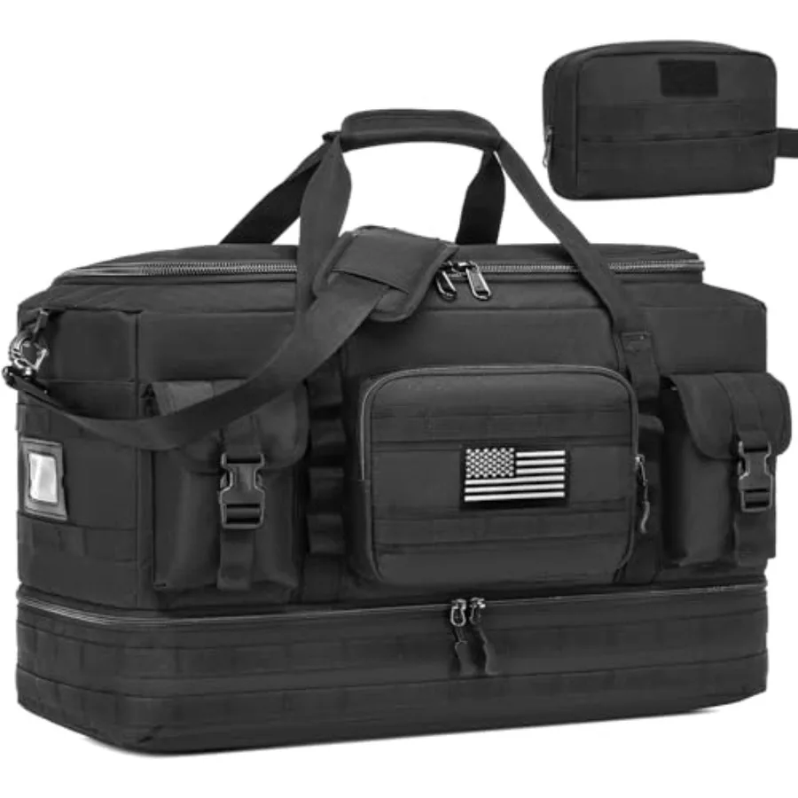 Gym Bag for Men Women Large Tactical Duffle Bag for Travel with Shoe Compartment and Toiletry Bag Weekender Overnight Trip with