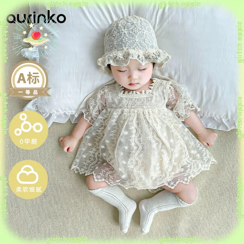 Vêtements d'été pour bébés filles, robes et barboteuse de Style princesse, tenues formelles pour nourrissons, cadeau de noël pour poupées Reborn