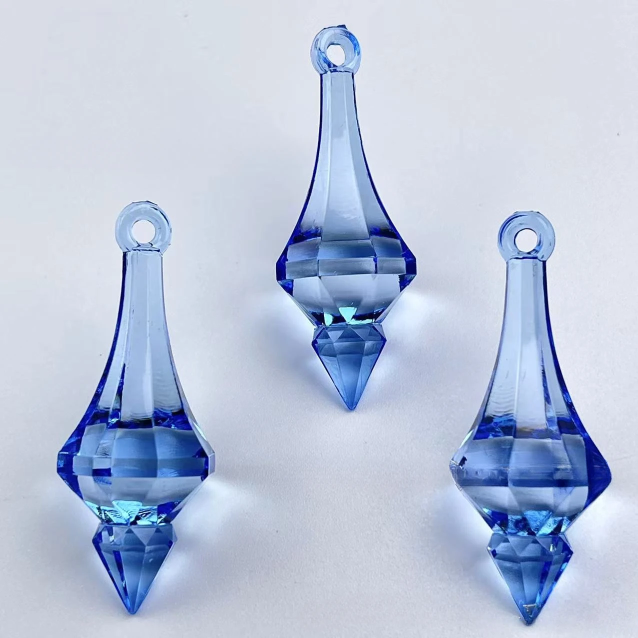 Camal 20Pcs Colorful 15*45mm Acrylic Pointed Drop DIY Hanging Pendant Chandelier Bead Home Wedding Party Craft Curtain Decor