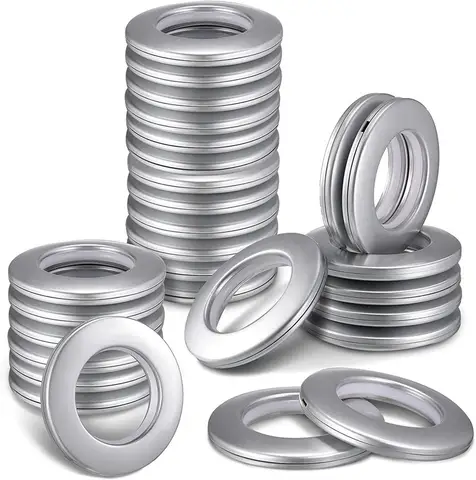 8 Pieces Curtain Grommets Inner Diameter 40mm Roman Rings Low Noise Curtain Eyelet Curtain Hole Ring for Window Bathroom Decor