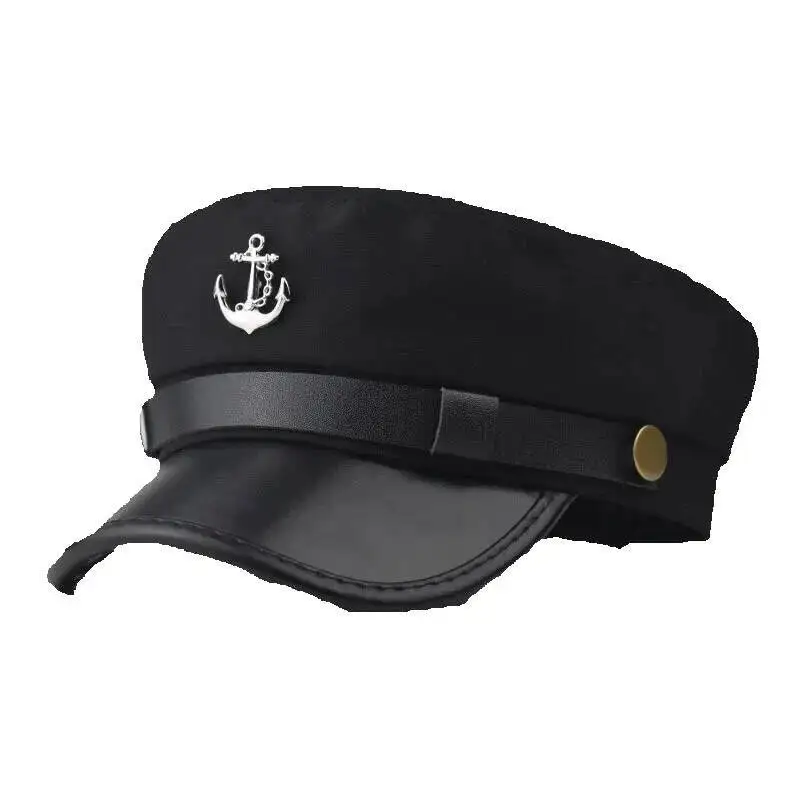 

Newsboy Hats and Caps Women's Octagonal Hat Anchor Military Personality Trend Versatile Beret Spring Thin Women's British