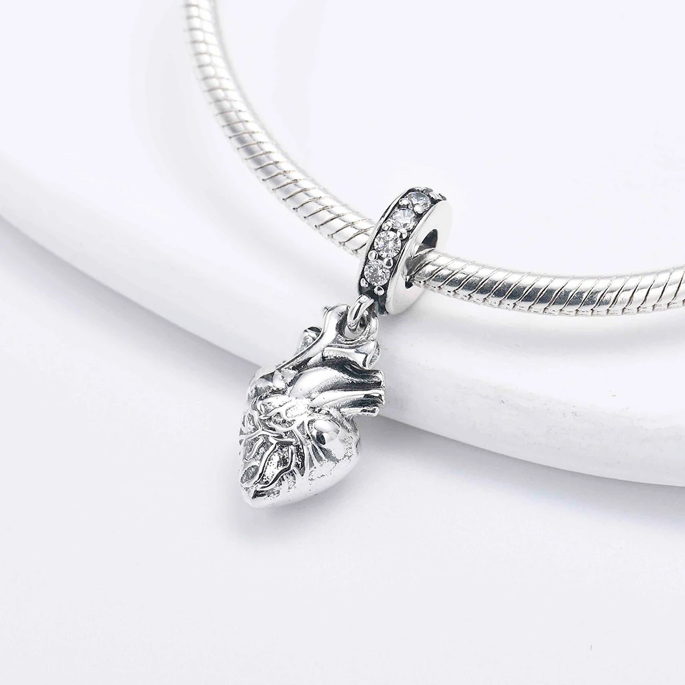 New 925 Sterling Silver Pill Stethoscope Nurse Charm Of Ley 925 Chain Beaded Fit Original Bracelet Accessories DIY Women Jewelry view 4