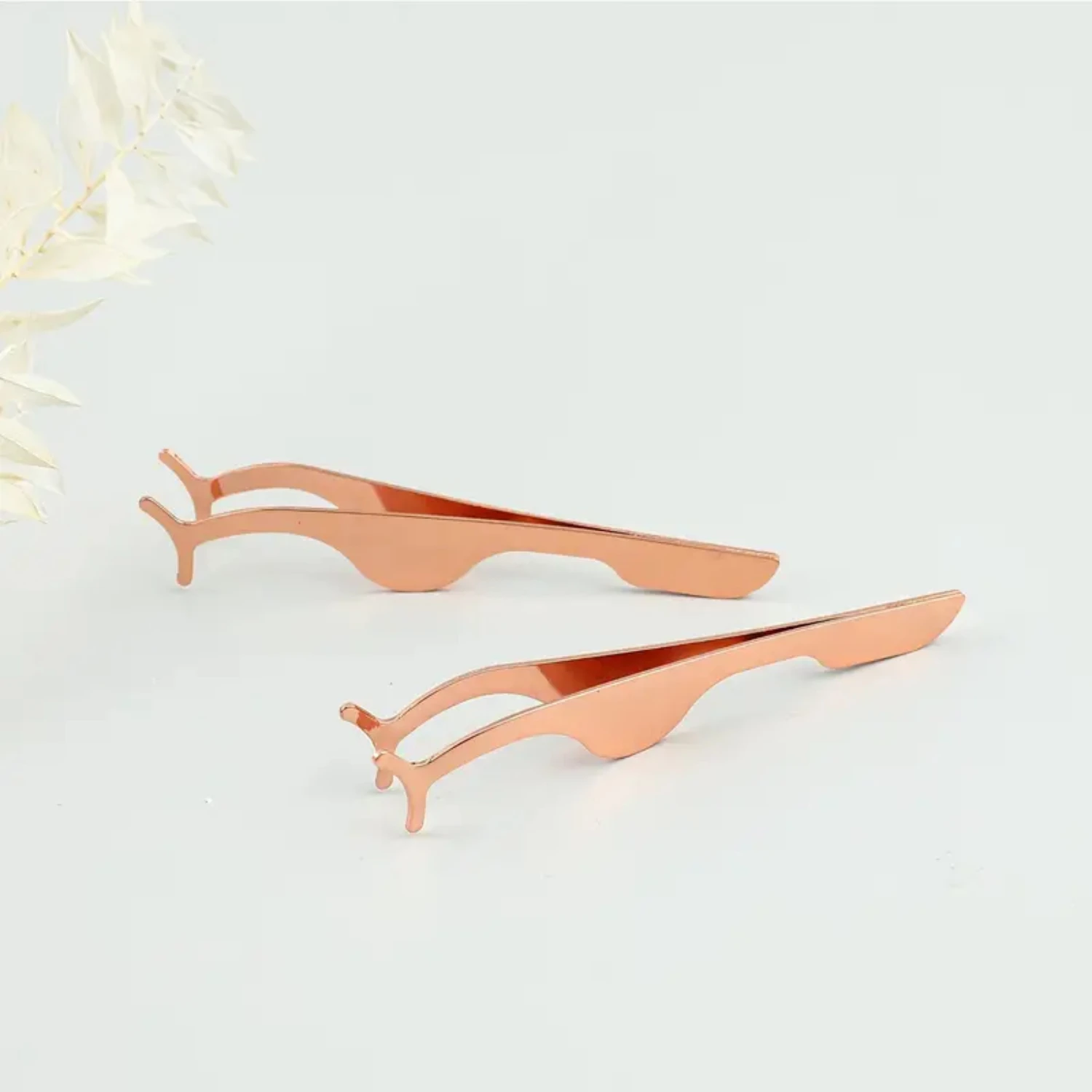 Пинцет-аппликатор для наращивания ресниц из нержавеющей стали розового золота с прецизионными насадками - профессиональный аппликатор для ресниц для Ea