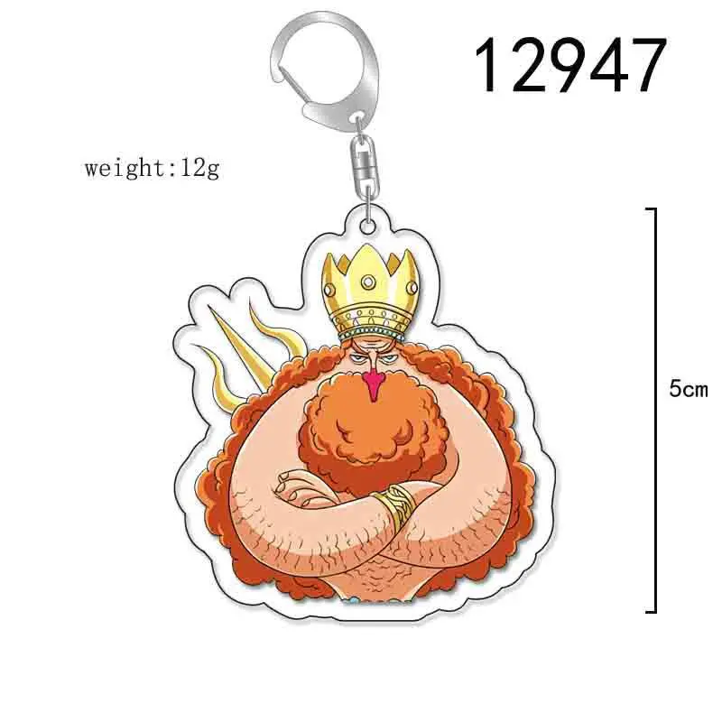 5Cm Acrylic Keychain Bag Pendant for ONE PIECE Shanks Monkey D. Dragon Sabo Anime Character Pendant Accessories Keychain Gifts view 5