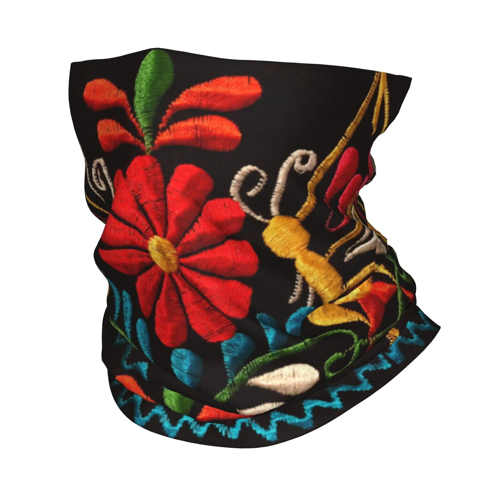 Mexican Flower And Butterflies Winter Headband Neck Warmer Men Women Hiking Cycling Tube Scarf  Face Bandana Gaiter