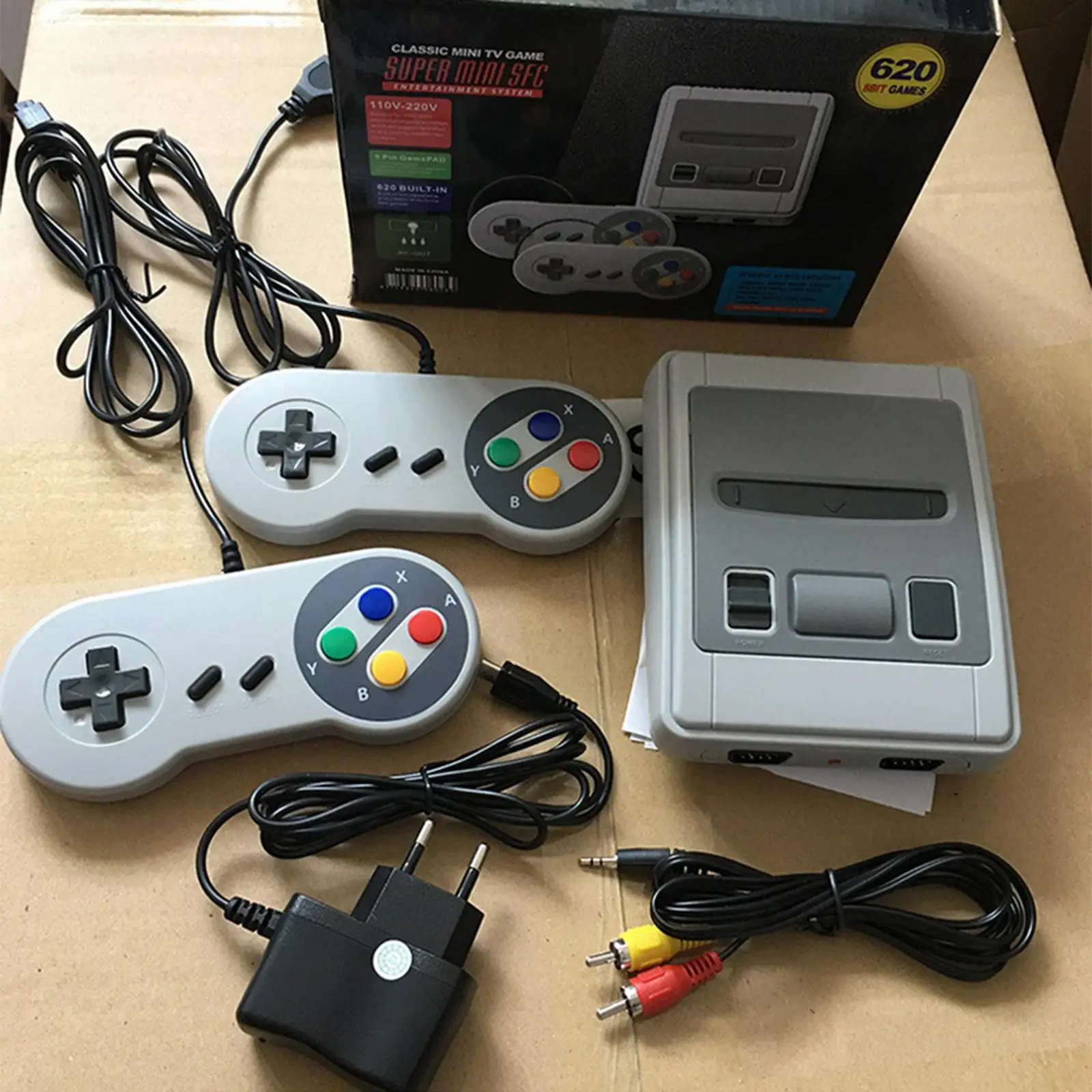 Classic Video Game Console Retro Handheld AV Output Game Machine for Kids and Adults Entertainment
